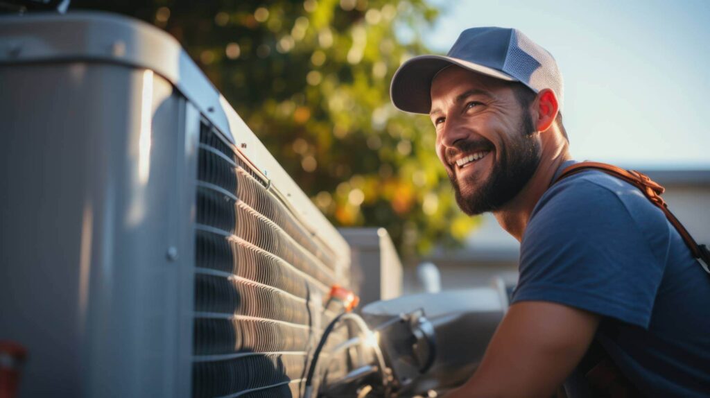 Smiling HVAC technician portrait